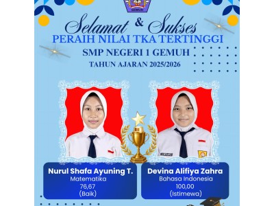 Nilai Tertinggi TKA 2016